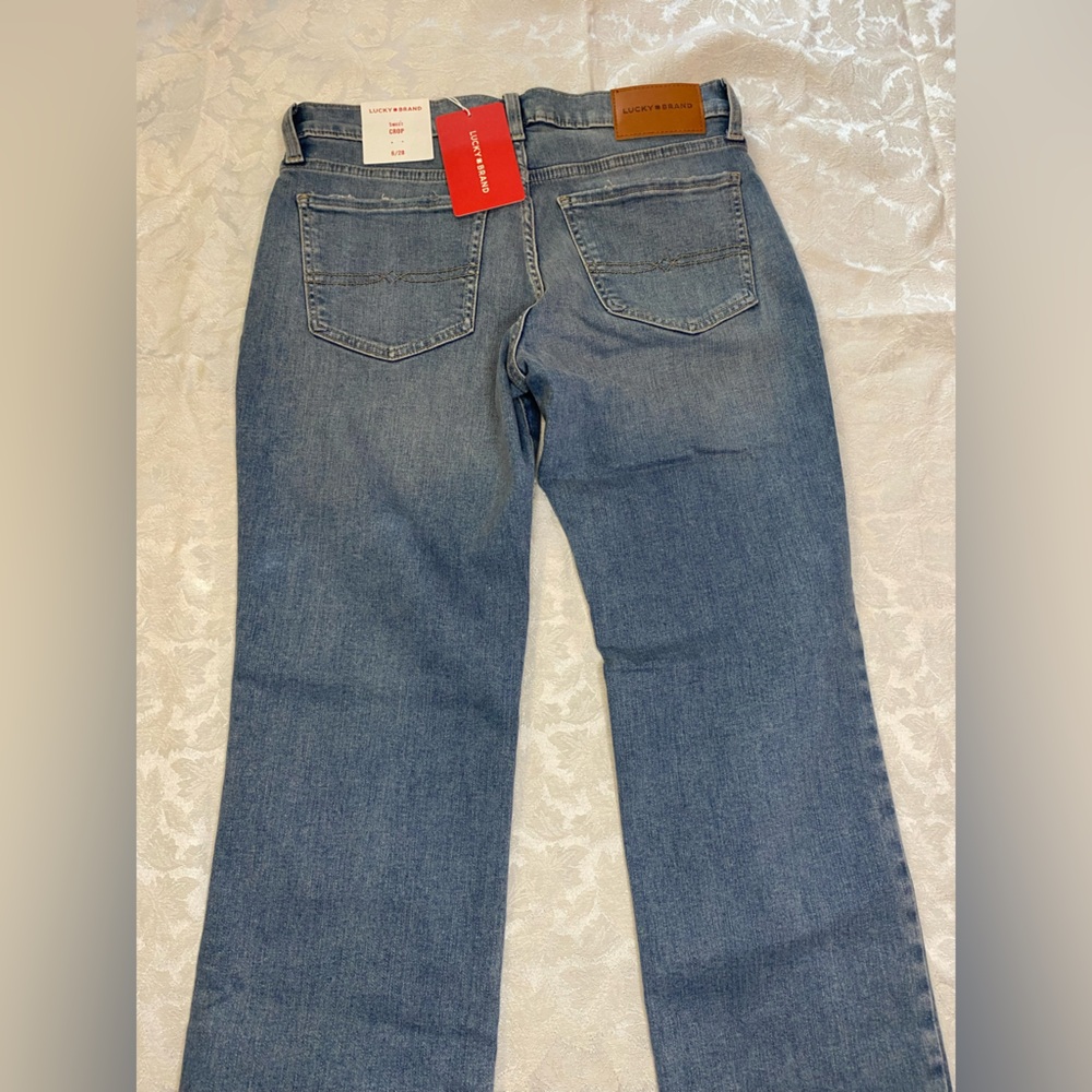 NWT Lucky Brand Light Blue Sweet Crop Jeans women size 6/28 -Brand New - Picture 2 of 4